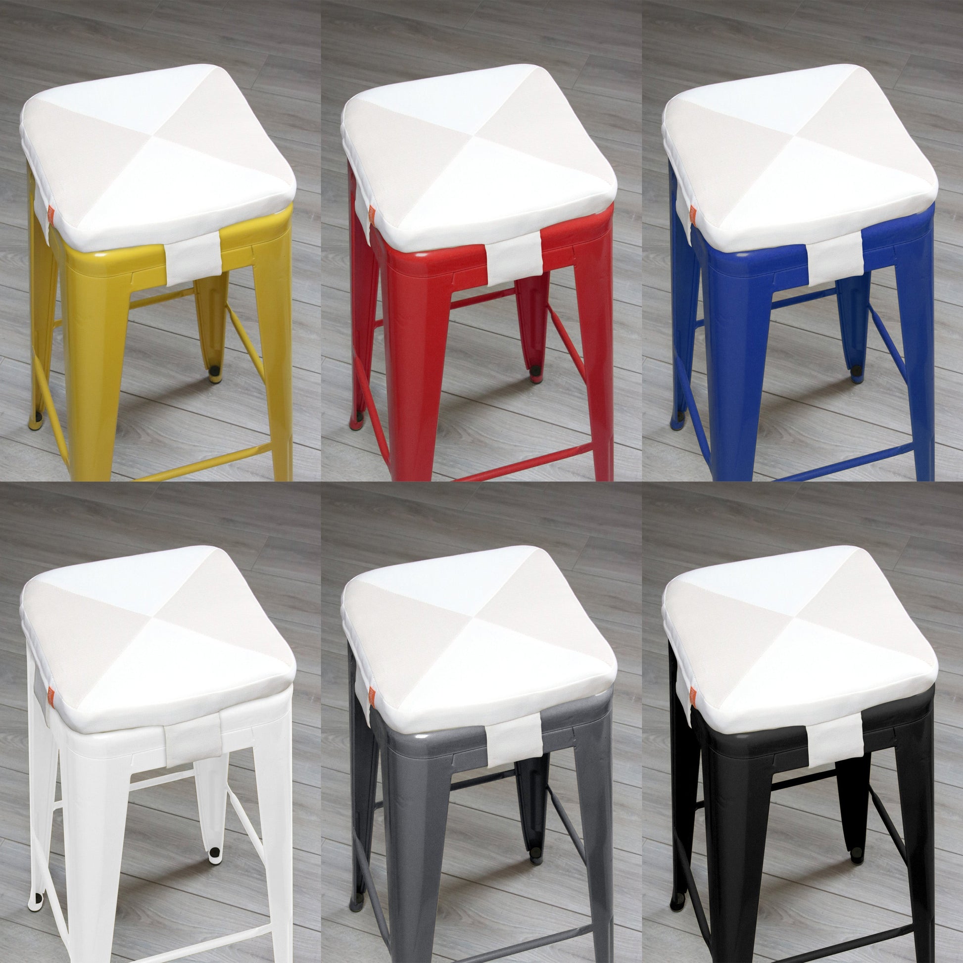 15-pack Tolix Bar Stool Cushion; Eggshell/Oatmeal – Fogdog Cushions