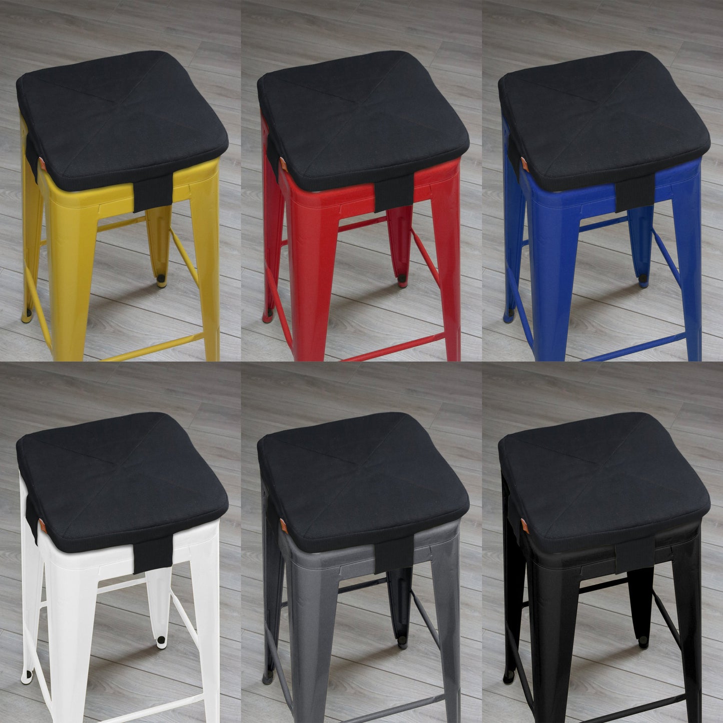 Tolix Bar Stool Cushion; Charcoal